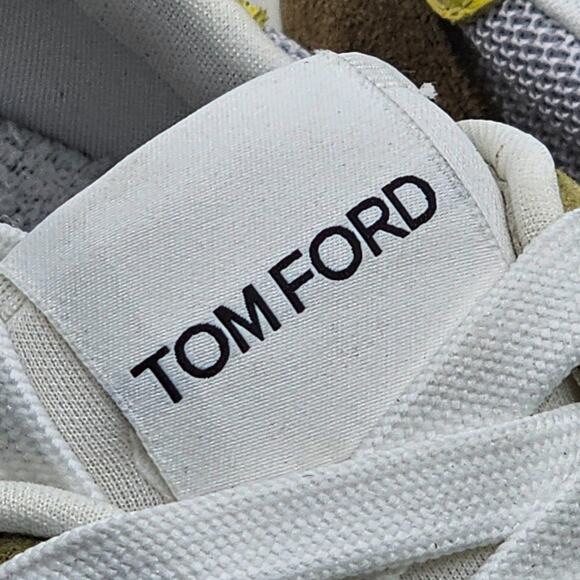 Tom Ford Jagga Leather-Trimmed Suede and Mesh Sneakers in 6 $990 - Picture 7 of 11